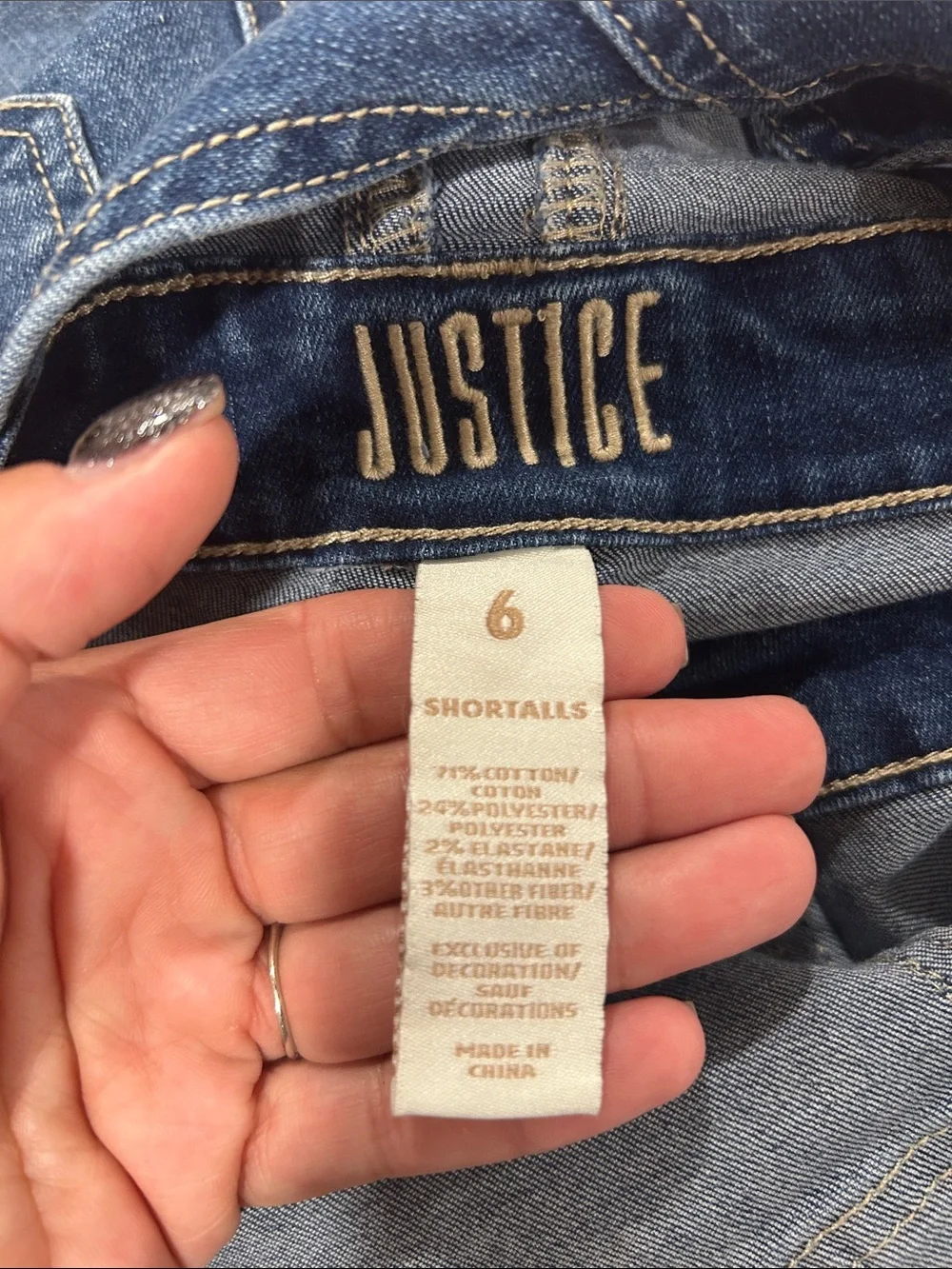 Justice dark denim